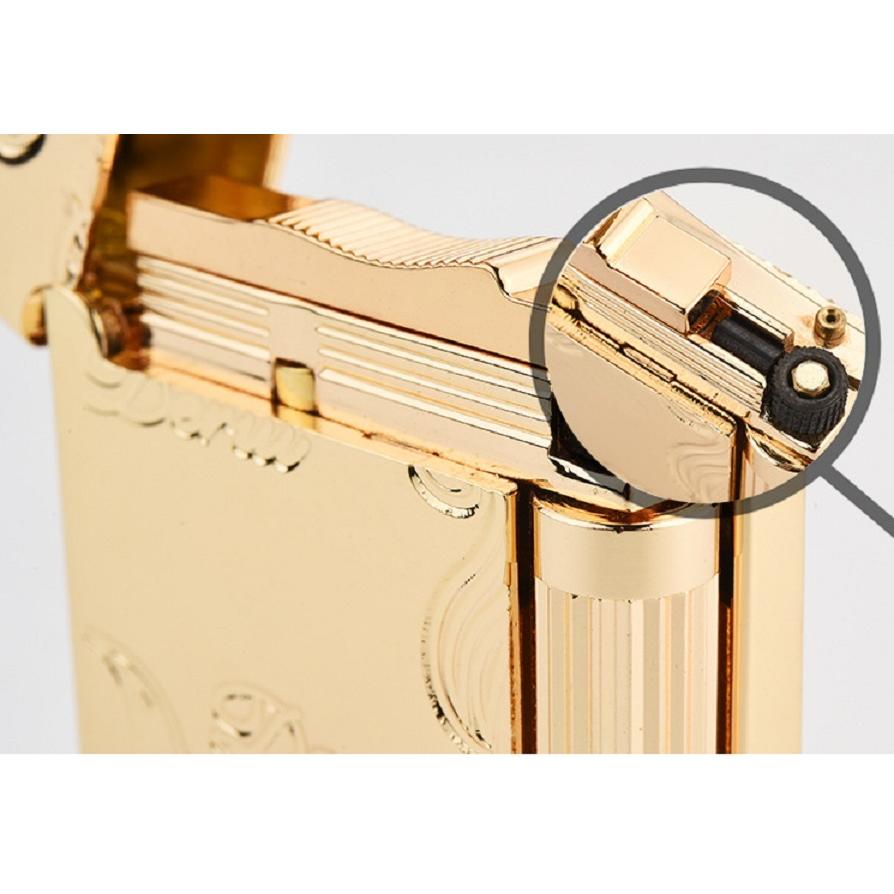 Derui ライター 金色彫刻 彫刻 金彫り ゴールド メタル製 海外ブランド 高級ガスライター　ｒ１４ |  | 02