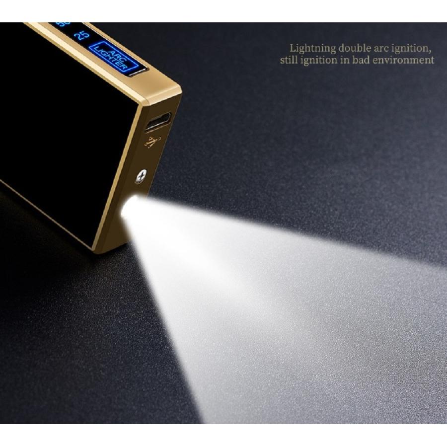 プラズマライター 黒金色 金部分ストレート柄 電子ライター プラズマ着火 USB 充電式 ブラックゴールド メタル製 海外ブランド 高級 ライター　r24 |  | 03