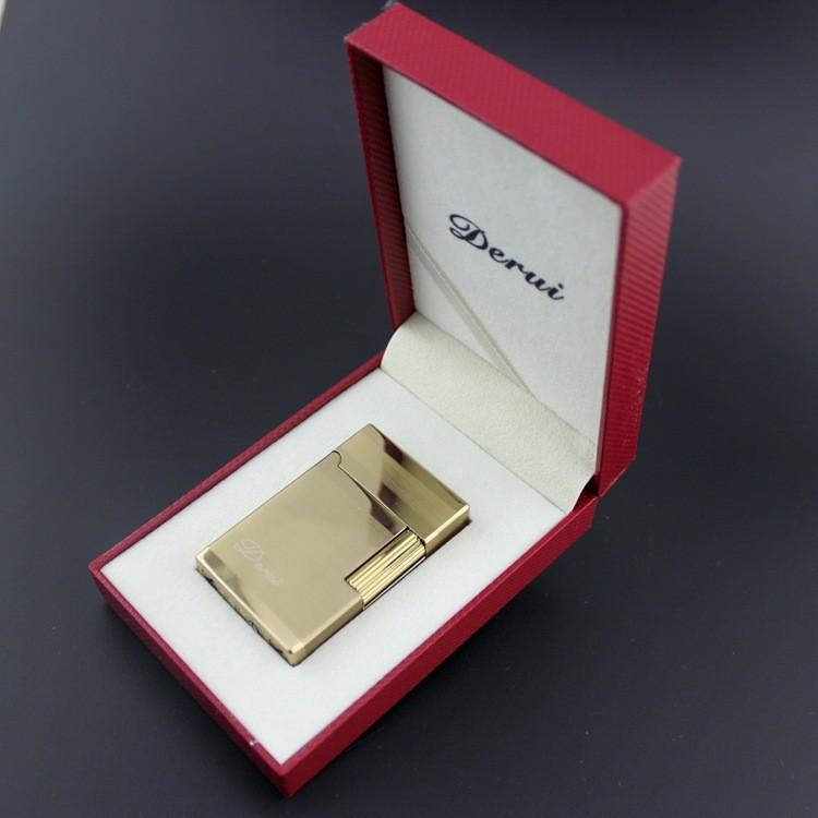 Derui ライター 金色一色 ブラッシュ仕上げ ゴールド メタル製 海外ブランド 高級ガスライター　　ｒ５ |  | 05