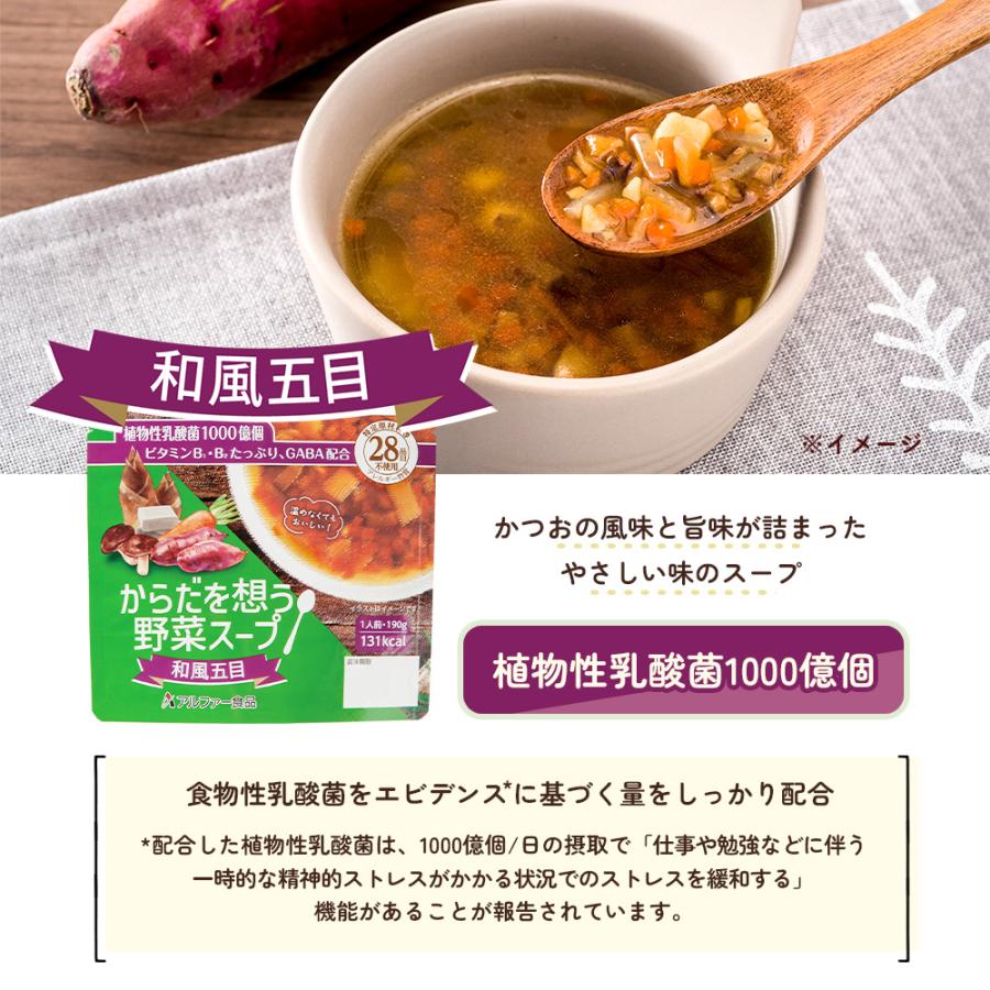 アルファー食品 からだを想う野菜スープ 3種セット 非常食 野菜スープ