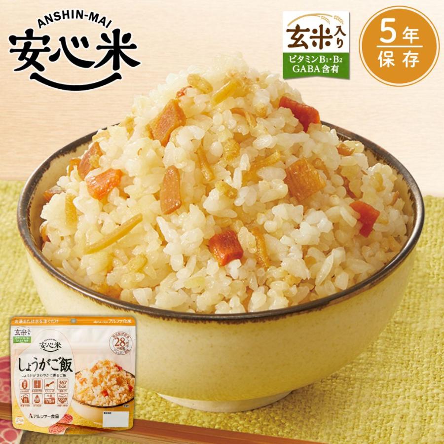 アルファー食品 安心米 しょうがご飯 (玄米入り) (100g) 非常食