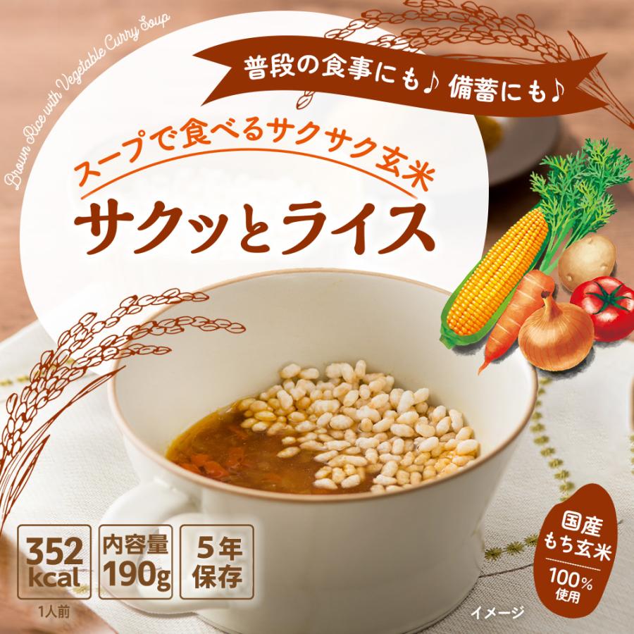 アルファー食品 サクッとライス 野菜カレースープ (190g) 玄米スープ