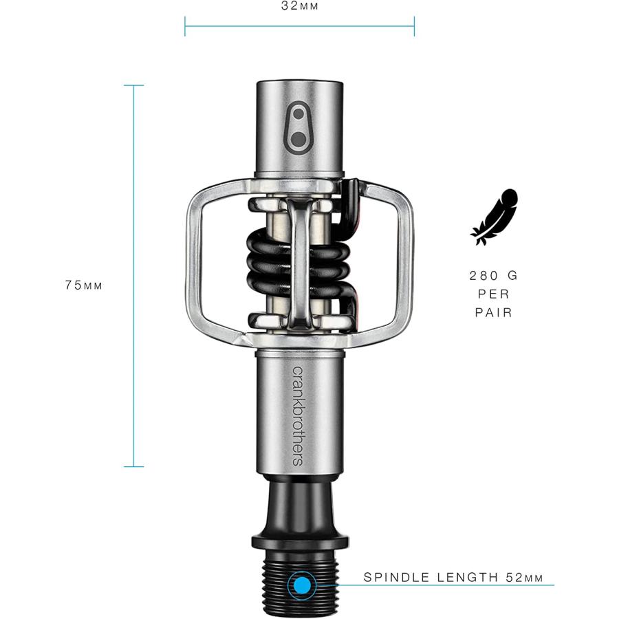 CRANKBROTHERS エッグビーター1 シルバー/ブラックスプリング クランクブラザーズ｜alphacycling｜02