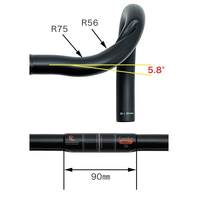 OnebyESU ジェイカーボン アーク26 360 クランプ径:26.0mm