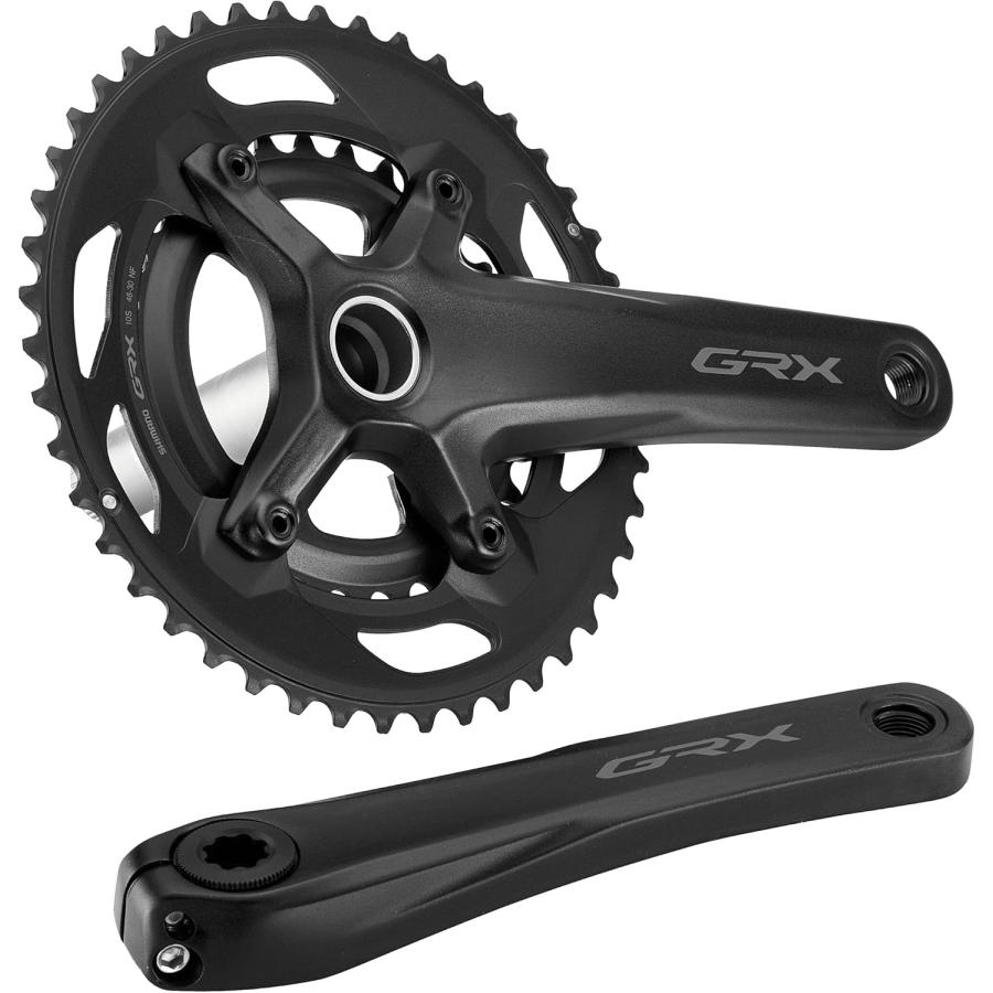パーツ Shimano GRX FC-RX600 46-30t 165mm 10s シマノ（SHIMANO） SHIMANO FC-RX600-2 165mm 46-30T 2x10S : 物見山