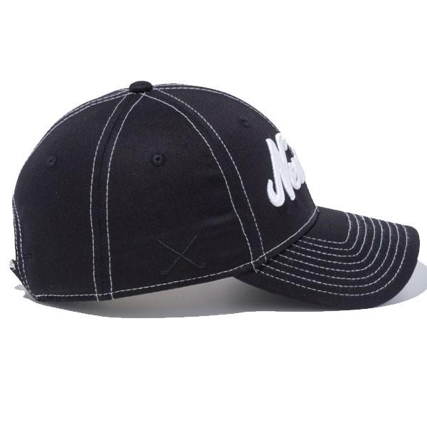 ニューエラ 9FORTY ストレッチコットン キャップ New Era オールドロゴ 11899133  / NEW ERA GOLF CAP ブラック | NEW ERA | 02