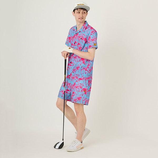 ラウドマウス メンズ ゴルフウェア 半袖 シャツ 763608 340 フラミンゴ