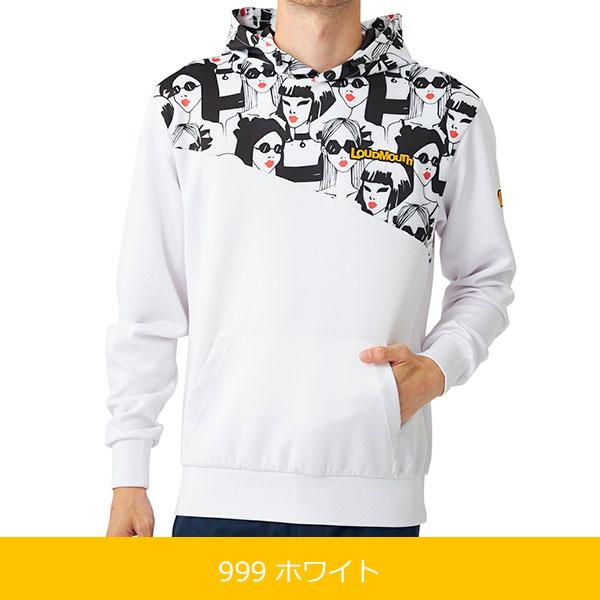 ラウドマウス メンズ ゴルフウェア ダンボールニット パーカー