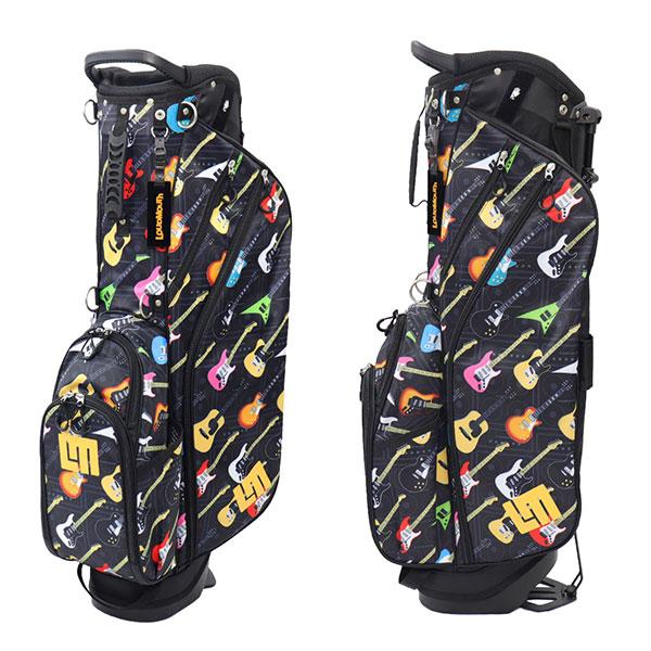 LoudMouth ゴルフバッグ 黒/白 ラウドマウス 超軽量 スタンド キャディバッグ 2.3kgs 8.5型 47インチ