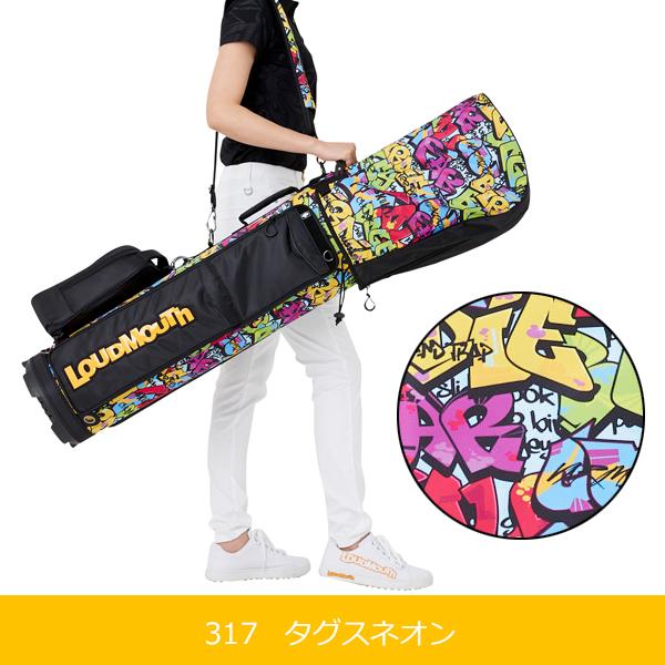 Loudmouth カラフルキャディバッグ　付属カバー付き LOUDMOUTH 22年春夏新色 ラウドマウス キャディバッグ 9型 2.6
