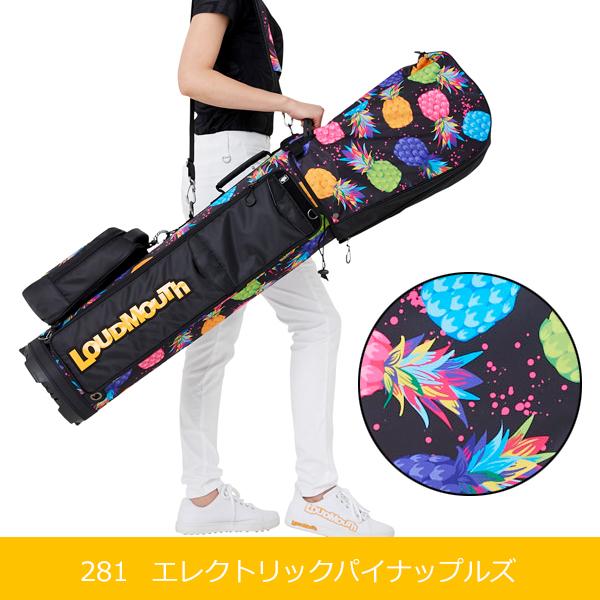 美品⭐︎LOUDMOUTH トロピカルパイナップルキャディバッグ／フードカバーなし 美品⭐︎LOUDMOUTH トロピカルパイナップルキャディバッグ