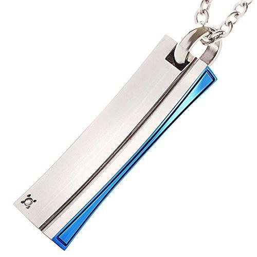 格安即決 Spe0335 Blue ブランド名 2pieces ステンレスネックレス メンズ ダイヤモンドネックレス プレート カラー チェー 55 以上節約 Helpit Me
