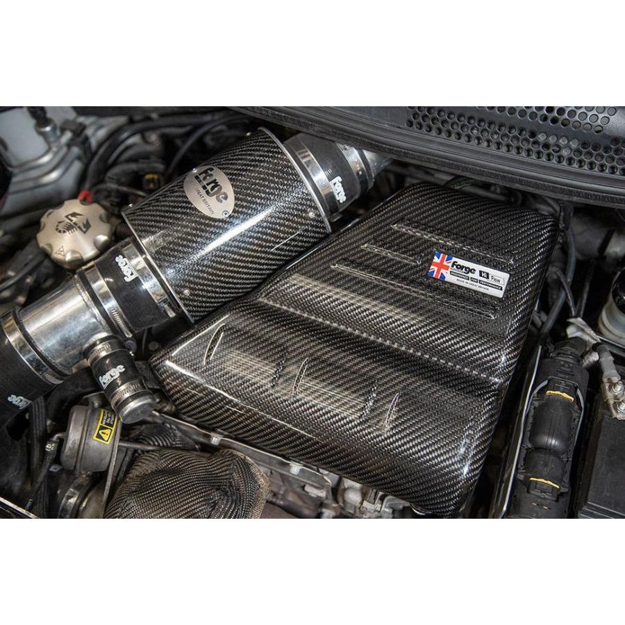 ABARTH エンジンカバー ブラック FORGEMOTORSPORT フォージ FIAT ABARTH アバルト カーボン・エンジン