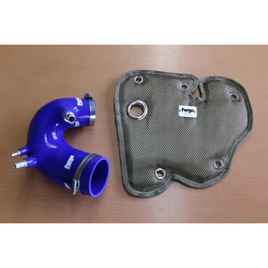 FIAT 595 ABARTH アバルト フォージ インテークホース青+ターボブランケット ギャレット専用 正規輸入品