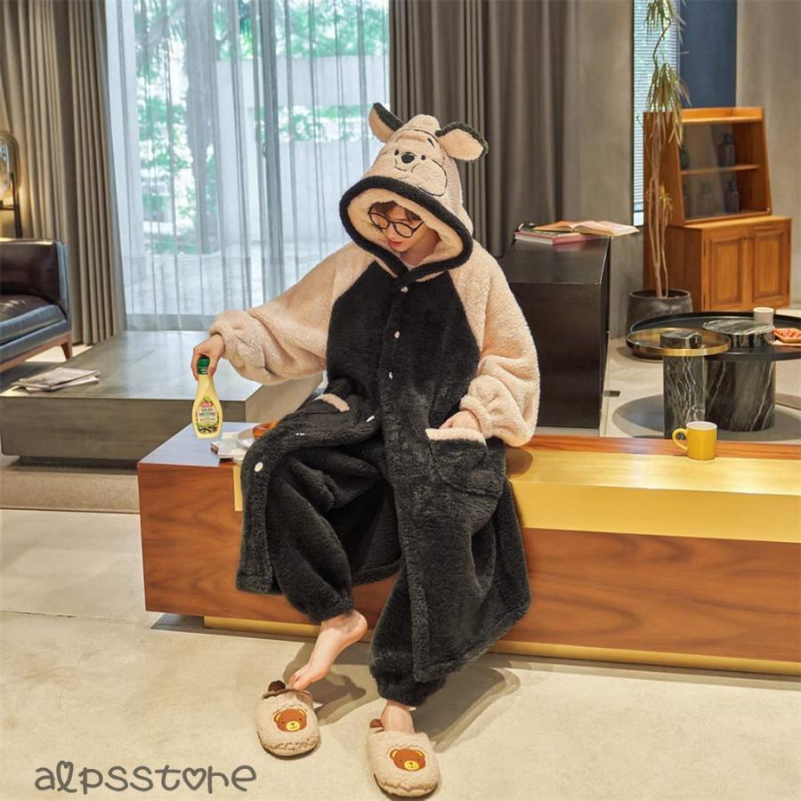 ペアパジャマ 冬 ペアルック パジャマ メンズ もこもこ ルームウェア レディース モコモコ 部屋着 裏起毛 カップル 冬用 