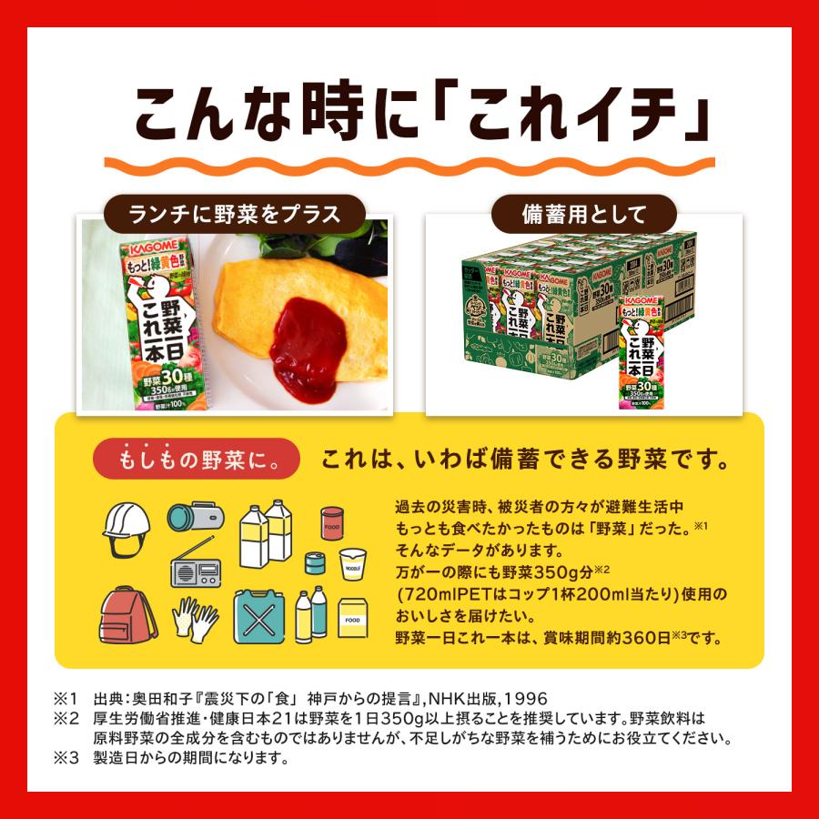 野菜一日これ一本 カゴメ 200ml 24本 2ケース以上 送料無料 野菜