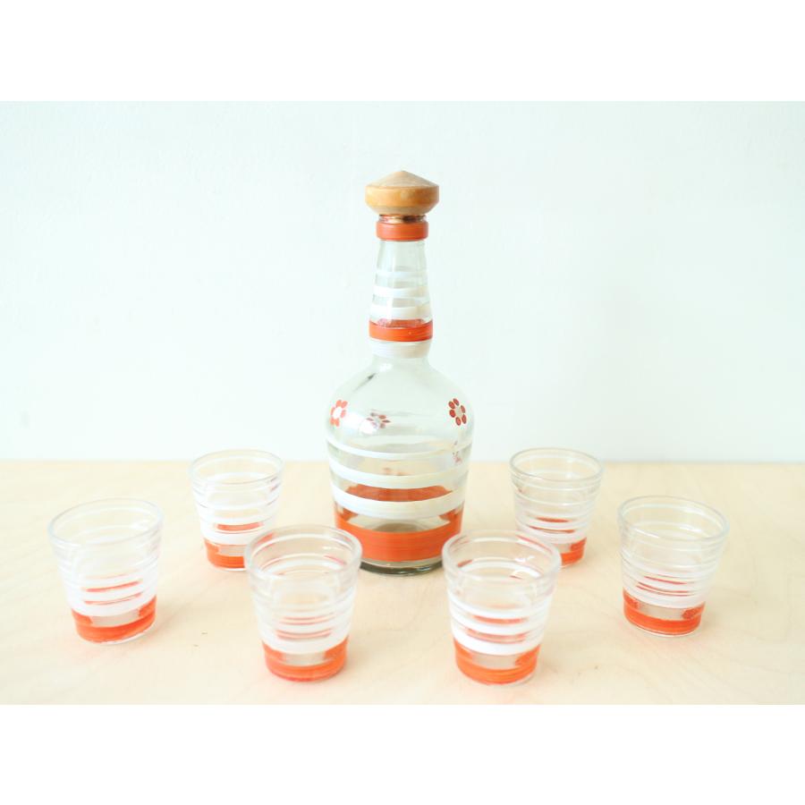 アイノ・アアルト Aino Aalto Bottle and Shot glass hand painted