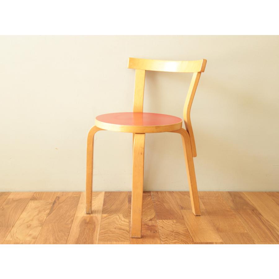 Artek Chair68 Red lino 60-70s-f｜also｜02