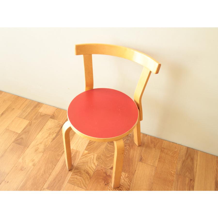 Artek Chair68 Red lino 60-70s-f｜also｜05