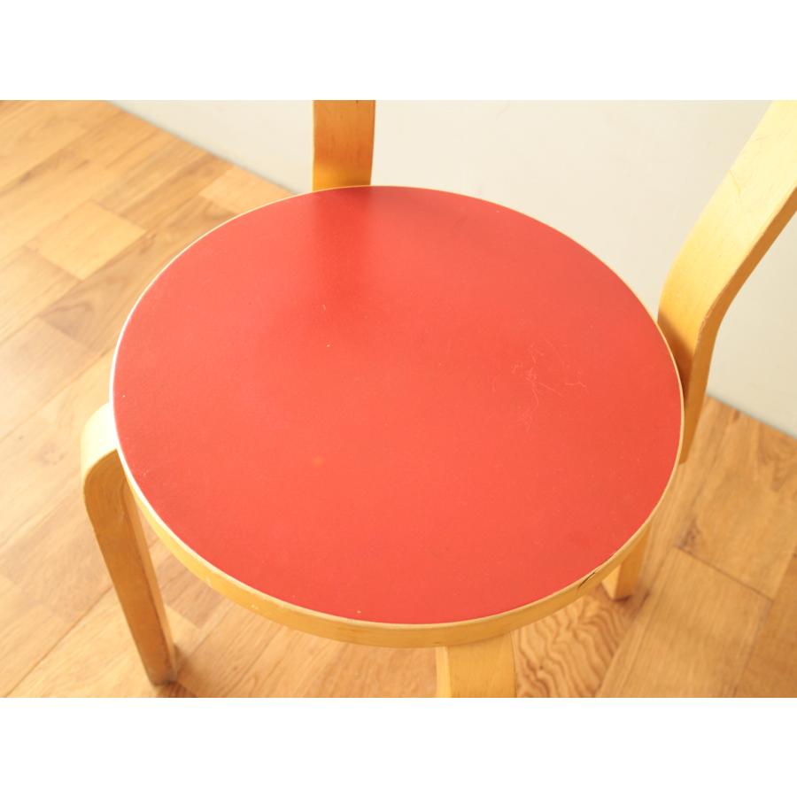 Artek Chair68 Red lino 60-70s-f｜also｜06
