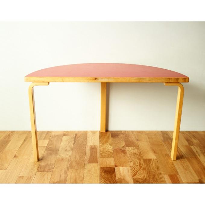 artek Artek Table 95 RED lino 70s / Alvar Aalto 半円テーブル artek Artek Table 95 RED lino 70s / Alvar Aalto 半円テーブル