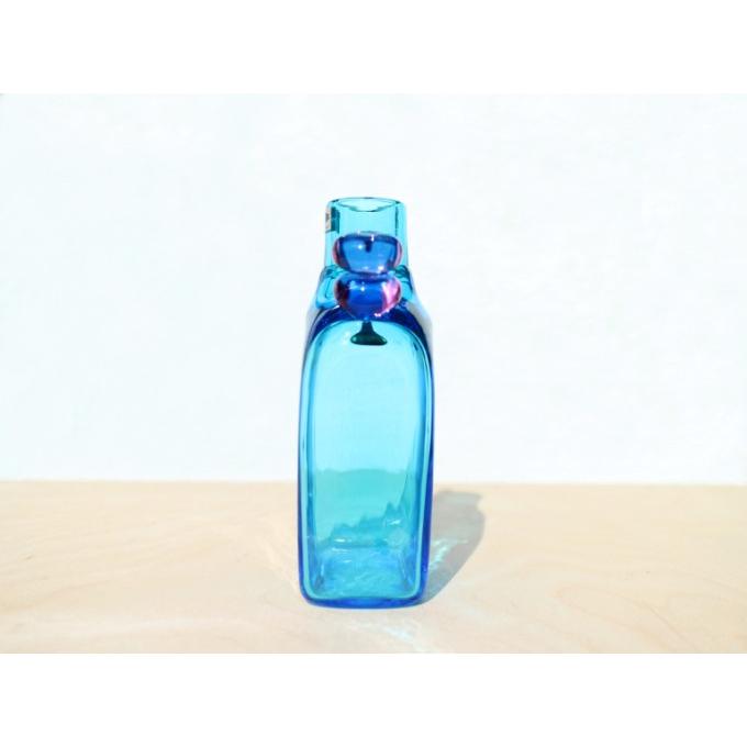 iittala Pompom Bottle #526 Blue Nuutajarviシール付 / Oiva