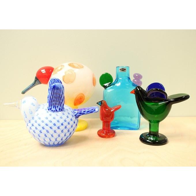 iittala Pompom Bottle #526 Blue Nuutajarviシール付 / Oiva