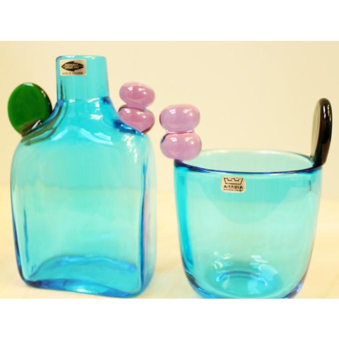 iittala Pompom Vase #527 Blue Arabiaiシール付 / Oiva Toikka