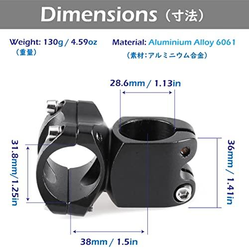 TRIWONDER 自転車 ステム 31.8 25.4 BMX MTB ハンドルステム 38mm 45mm 60mm 自転車 ハンドルアップ アヘッドステム マウンテンバイク ロードバイク クロスバイ｜alt-mart｜02