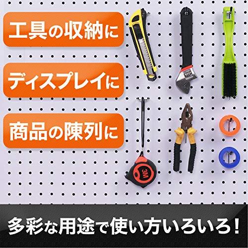 Rurumi 5.5mm 有孔ボード 対応 T型 7cm フック セット ゴム付き メッシュフック 穴 ピッチ25mm 専用 5mm 固定 止め 金具 パンチングボード 穴あき ボード ペグボ｜alt-mart｜03