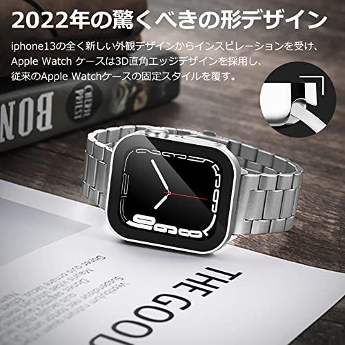 [YOFITAR] for Apple Watch バンド  防水ケース付き  45mm/44mm/41mm/40mm ステンレス製 Apple Watch 9/8/7/6/SE2/SE/5/4対応 アップルウォッチ 交換ベルト iWat｜alt-mart｜02