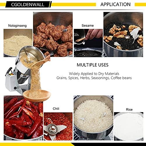 CGOLDENWALL 2500g粉末ミルLED表示 電動微粉砕機業務用 穀類・生薬・スパイスの製粉に 穀類 生薬 知能制御
