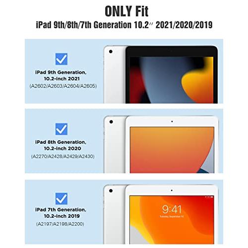 iPad 9世代 ケース iPad 9 2021 iPad 8 2020 iPad 10.2 ケース 2019 TiMOVO ipad 第9世代/第8世代/第7世代 ケース 10.2インチ 半透明 ハードカバー PUレーザー｜alt-mart｜02