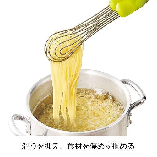 ののじ 万能トング 泡立て器 パグハグパスタ トング グリーン 26cm PPT-01G｜alt-mart｜02