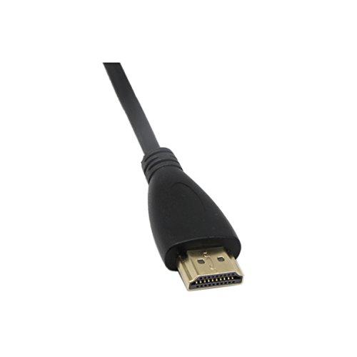 CERRXIAN Mini HDMI からHDMIケーブル、90度角度付きL型Mini HDMIの男性にHDMIの男性金メッキコンバータアダプタコイルスパイラルケーブル、1080PフルHD&3D｜alt-mart｜03