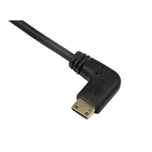 CERRXIAN Mini HDMI からHDMIケーブル、90度角度付きL型Mini HDMIの男性にHDMIの男性金メッキコンバータアダプタコイルスパイラルケーブル、1080PフルHD&3D｜alt-mart｜04