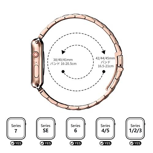 [YOFITAR] for Apple Watch バンド  防水ケース付き  45mm/44mm/41mm/40mm ステンレス製 Apple Watch 7/SE2/6/SE/5/4対応 アップルウォッチ 交換ベルト Apple Wa｜alt-mart｜06