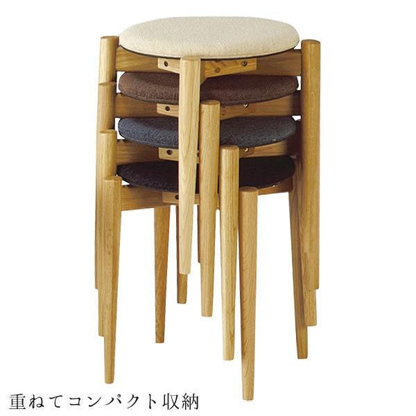 スツール クローバー カラー6色 W40 H42 天然木 スタッキングチェア 