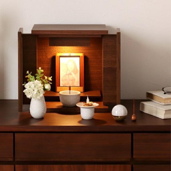 新品‼訳あり商品】小型仏壇 ブビンガ 家具調仏壇