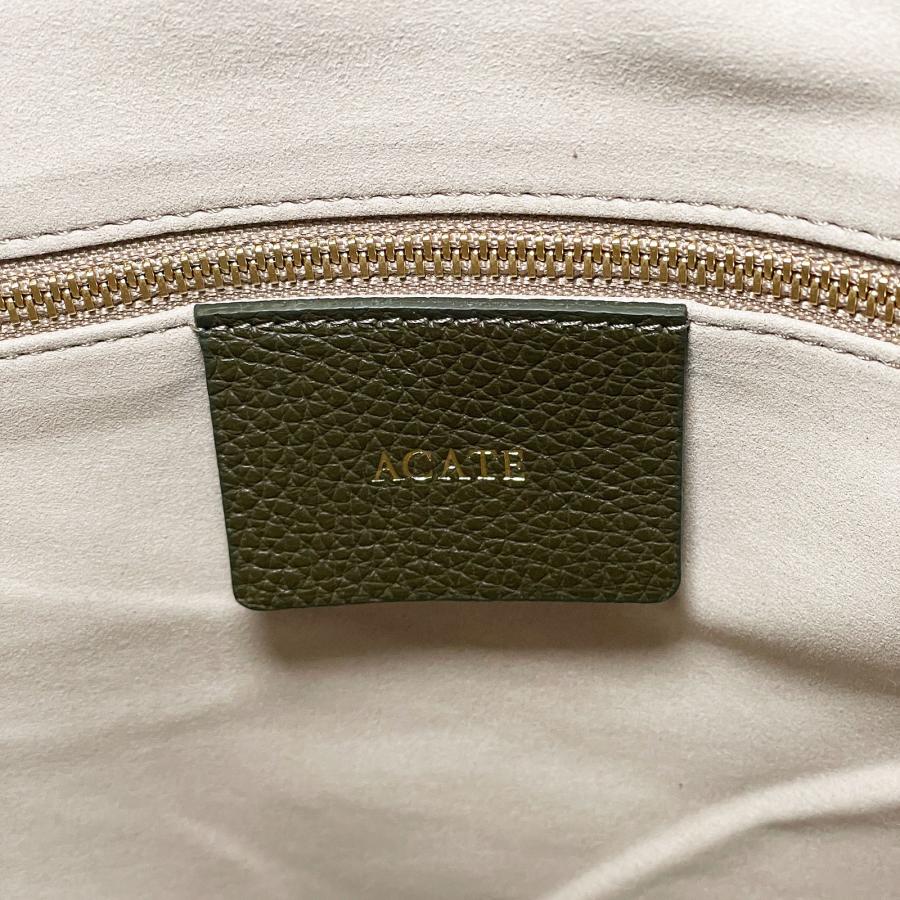 ACATE アカーテ バッグ メンズ / BLIZZARD KHAKI ブリザード マットナイロン シュリンクレザー ヘルメットバッグ カーキ / イタリア ビジネス カジュアルの画像