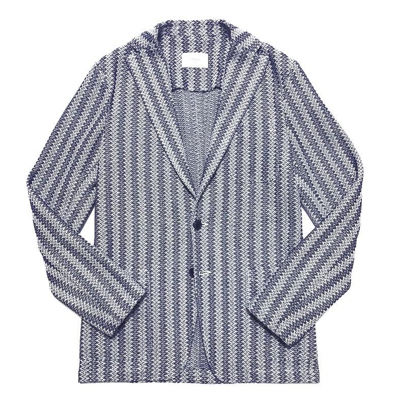 Altea altea アルテア ファンシーストライプ 2B ニットジャケット 