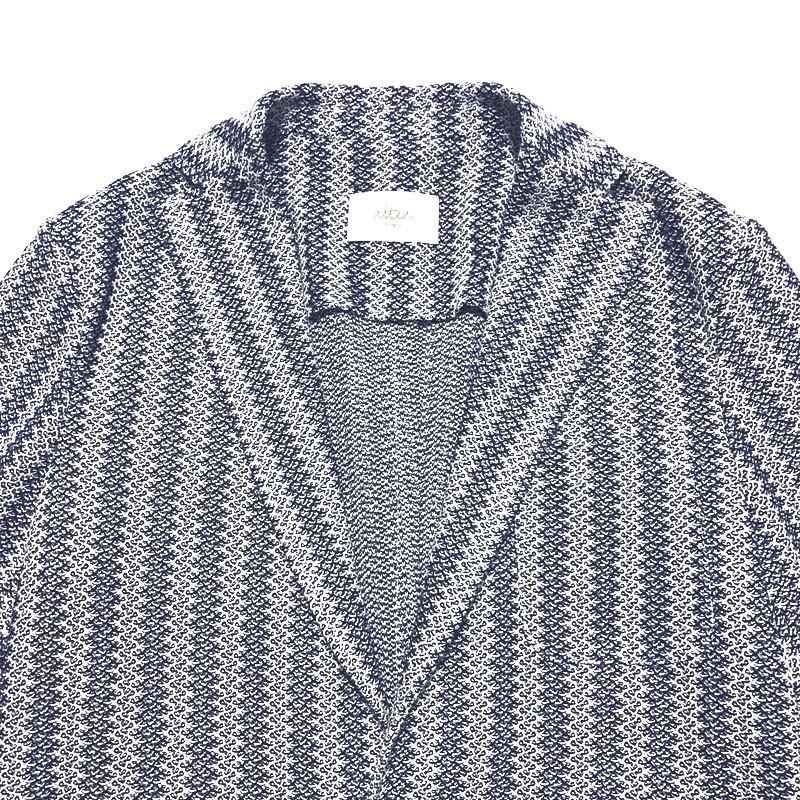 altea アルテア ファンシーストライプ 2B ニットジャケット WHITE×NAVY | Altea | 02