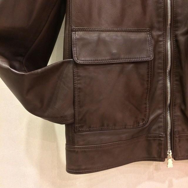 動作確認 Delan デラン/ディラン ROCCO COFFEE A-2タイプ レザーブルゾン ブラウン 【VQ1740126637】(60720円)