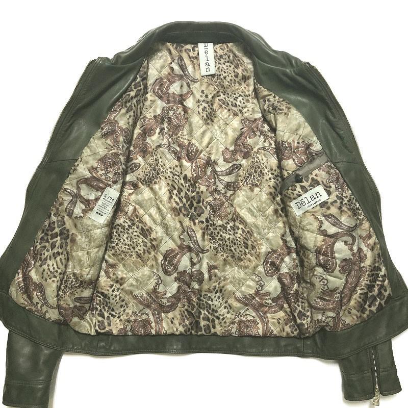 Delan デラン/ディラン ROCKY 中綿入り 襟付き シングルライダース