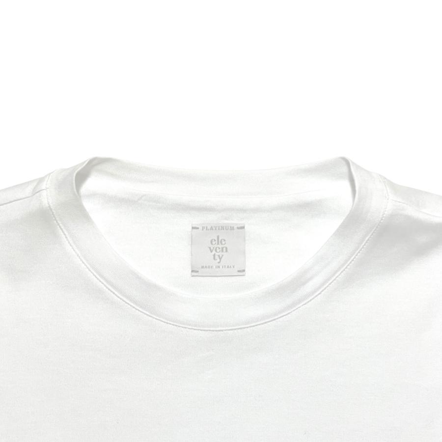 eleventy イレブンティ メンズ Ｔシャツ / SURFING SINCE 2007 プリントＴシャツ ホワイト ネイビー | eleventy | 03