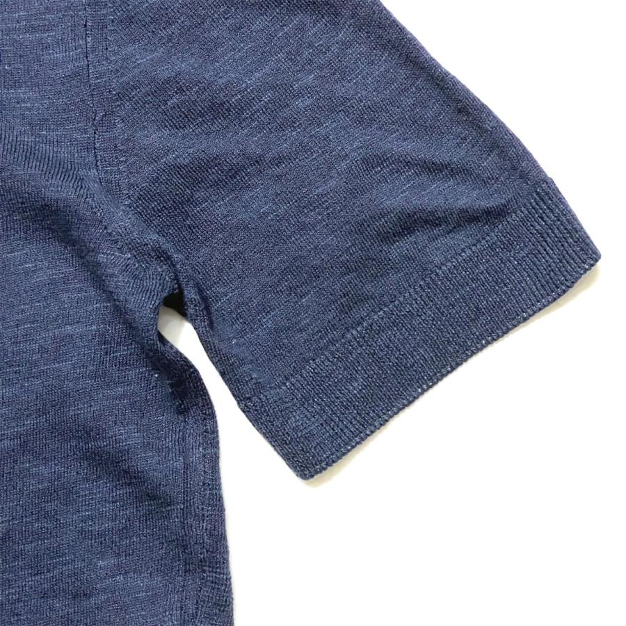eleventy イレブンティ リネンコットン スウェットライク クルーネック ニットＴシャツ / メンズ イタリア ブランド 半袖 丸首 | eleventy | 02
