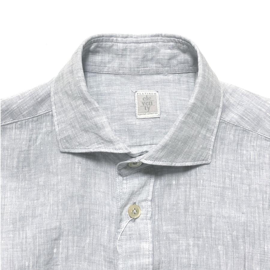 セール】【40%OFF】eleventy イレブンティ リネン カッタウェイカラー