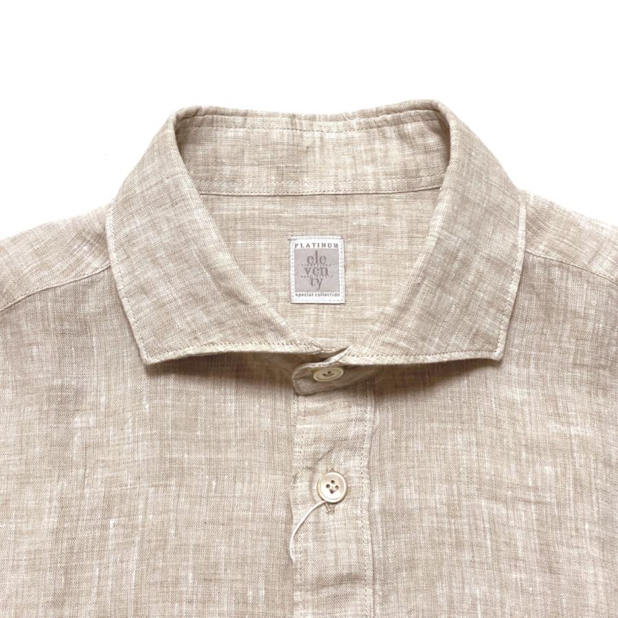 セール】【40%OFF】eleventy イレブンティ リネン カッタウェイカラー