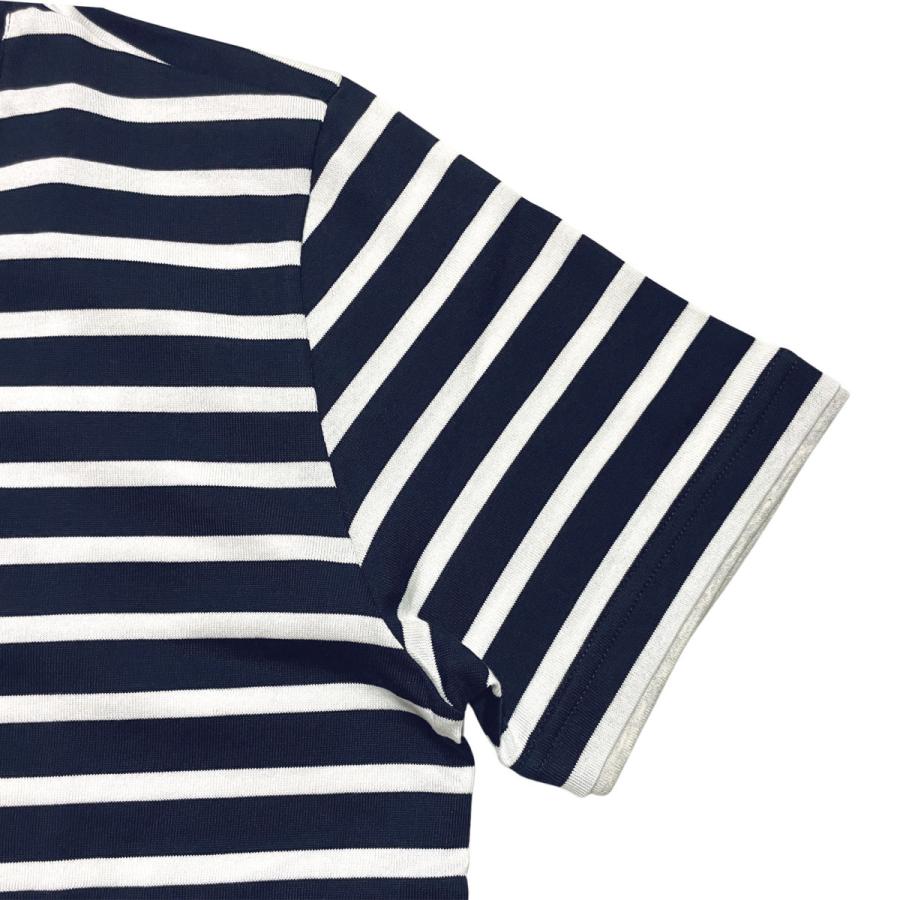 eleventy イレブンティ メンズ Ｔシャツ / フェイクレイヤード マリンボーダー クルーネックＴシャツ ネイビー ホワイト / イタリア 半袖 丸首 | eleventy | 02