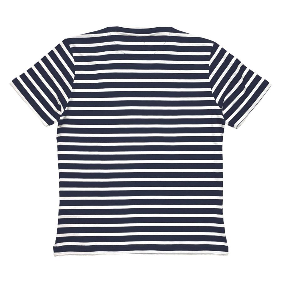 eleventy イレブンティ メンズ Ｔシャツ / フェイクレイヤード マリンボーダー クルーネックＴシャツ ネイビー ホワイト / イタリア 半袖 丸首 | eleventy | 05